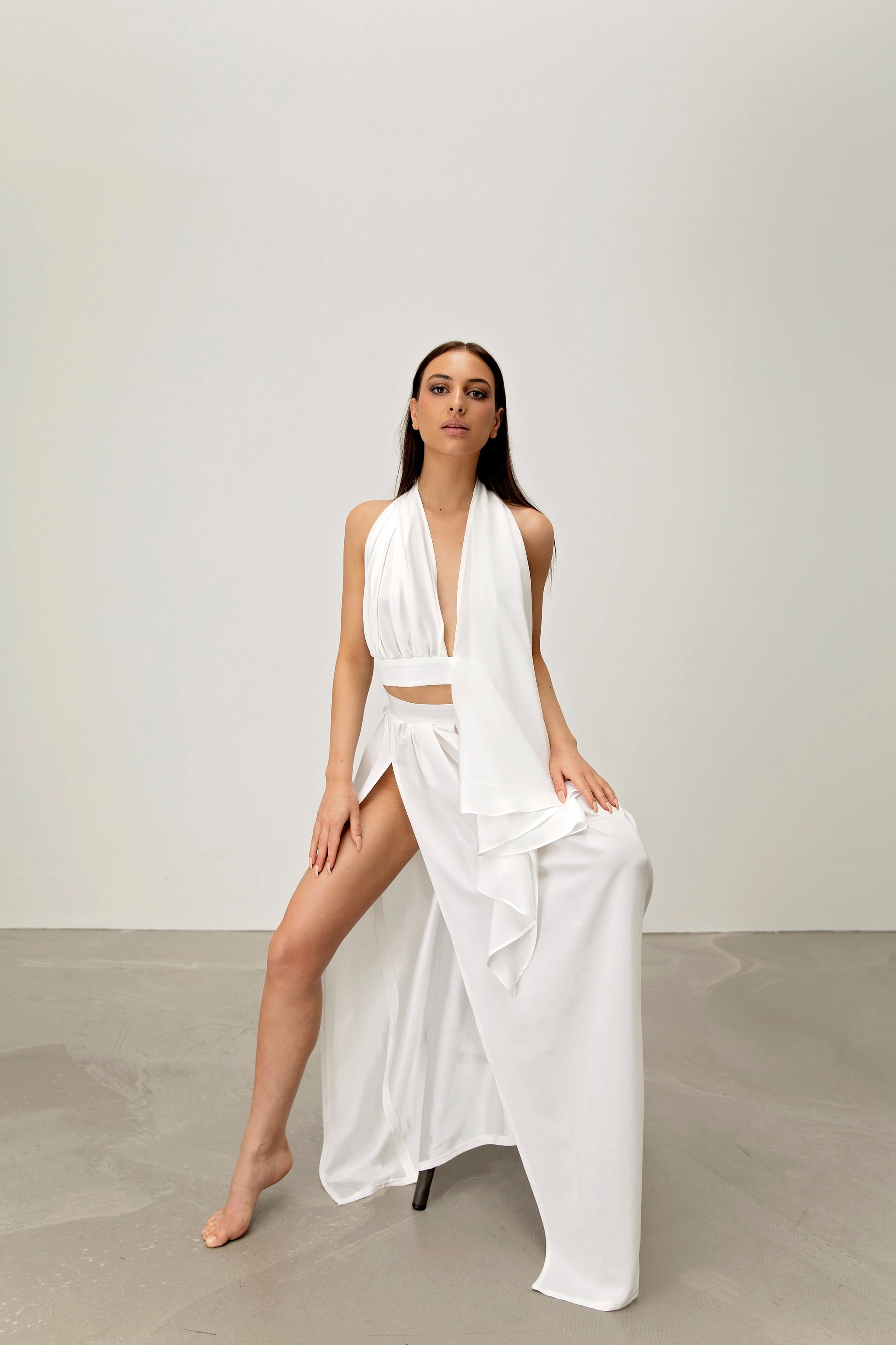 Draped Top | White – Ellipsis